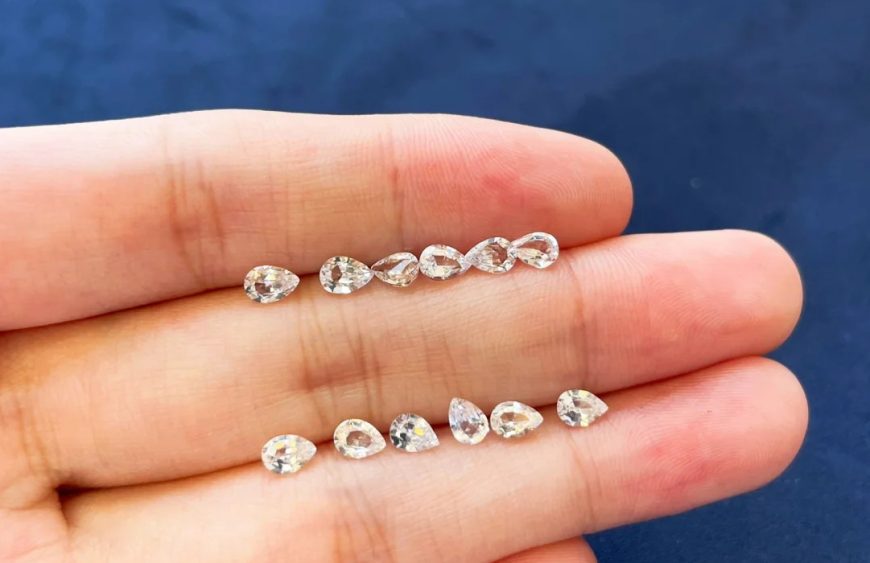 lab created white sapphire