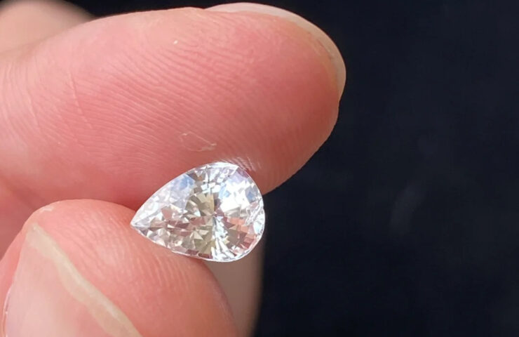 lab created white sapphires