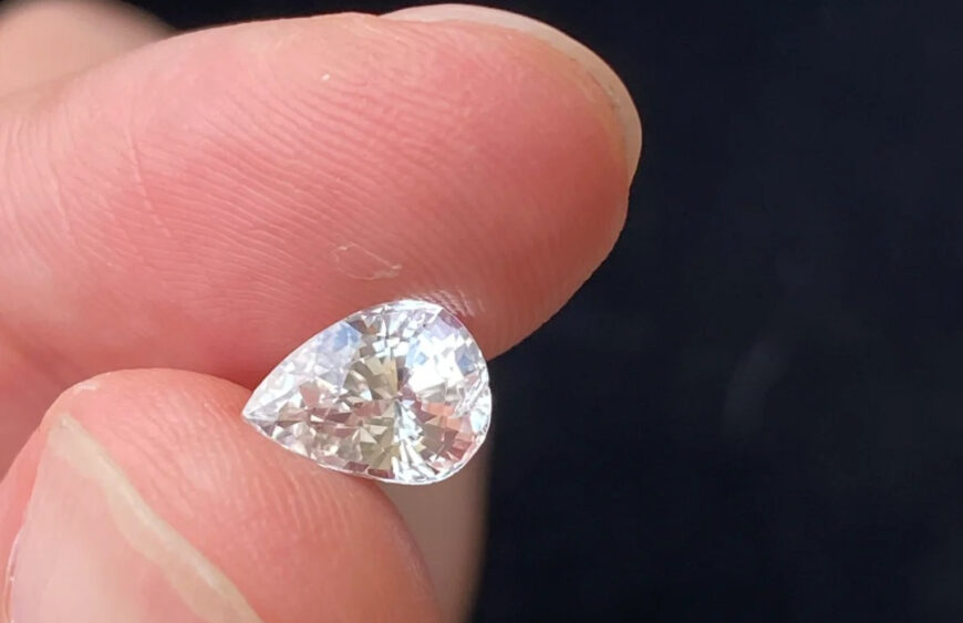lab created white sapphires