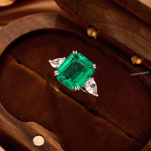 Lab Created Emerald Ring