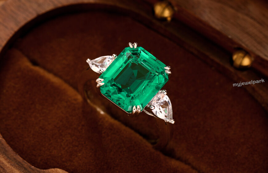 Lab Created Emerald Ring