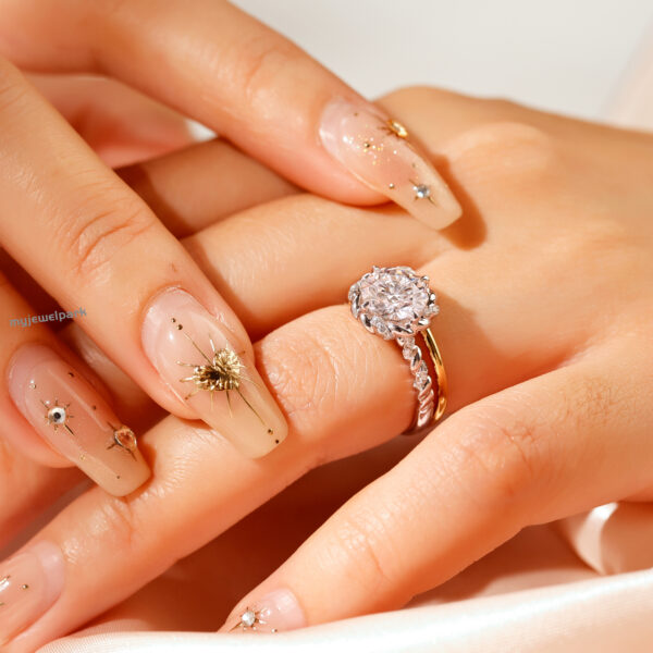 lab grown moissanite ring