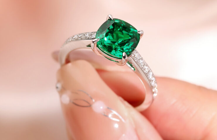 dark green emeralds