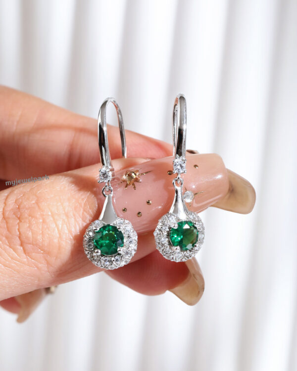 lab grown emerald hoops
