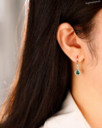 emerald drop earrings