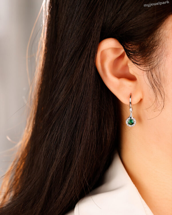 emerald drop earrings