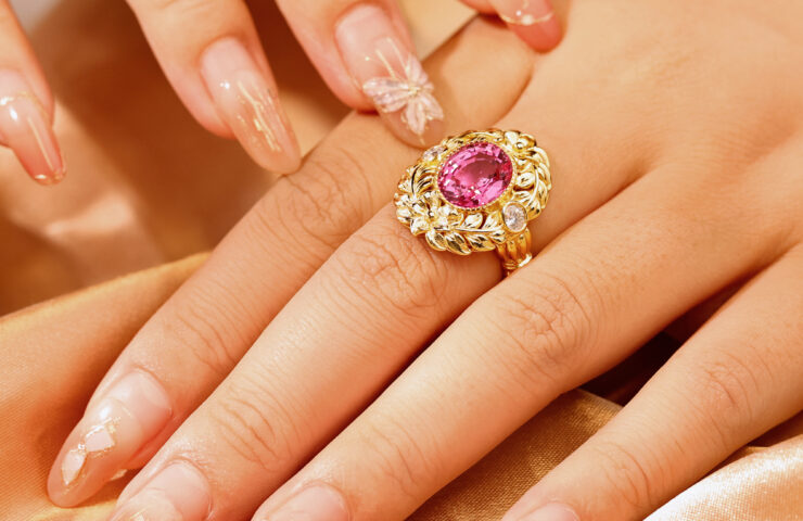 lab grown ruby ring