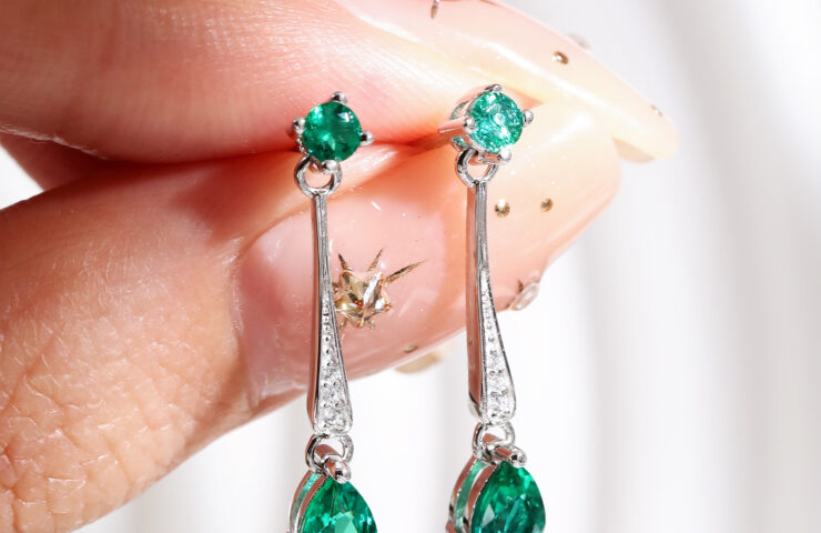 Emerald Stud Earrings