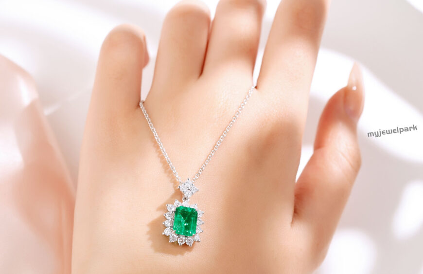Lab Grown Emerald Necklace