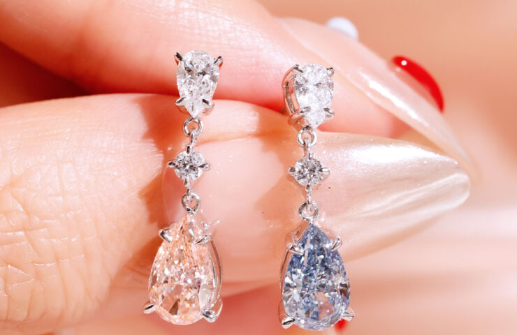 lab grown diamond earrings