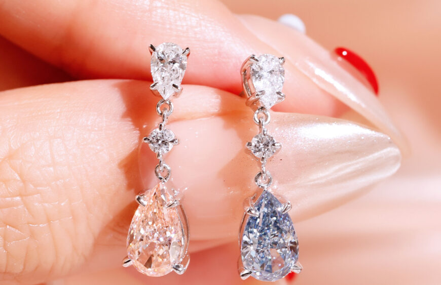 lab grown diamond earrings