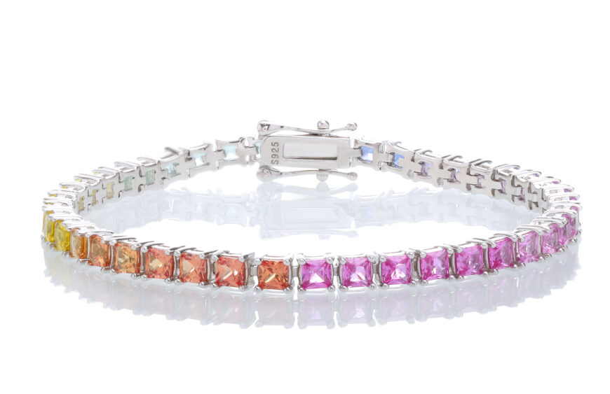 lab grown sapphire bracelet