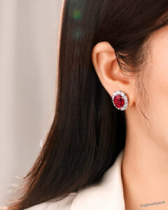 Affordable Lab Grown Ruby Earrings