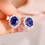 lab grown sapphire earrings