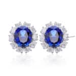 cluster diamond stud earrings