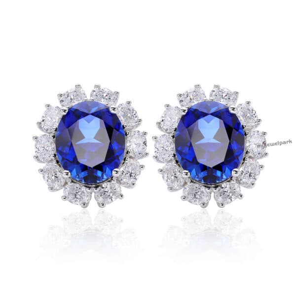 cluster diamond stud earrings