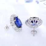 lab grown sapphire stud earrings