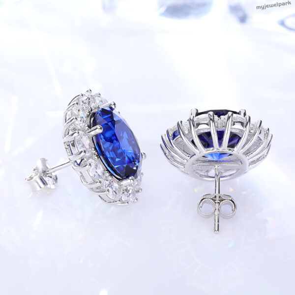 lab grown sapphire stud earrings