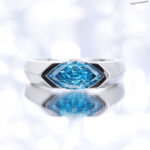 marquise blue diamond ring