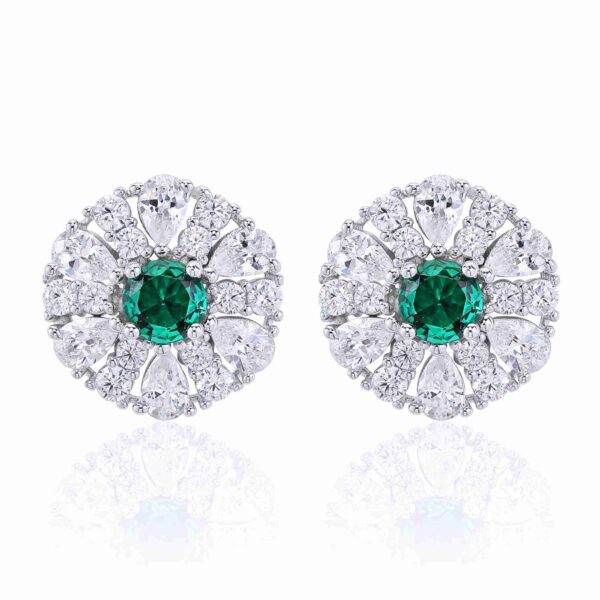 Emerald Cluster Earrings