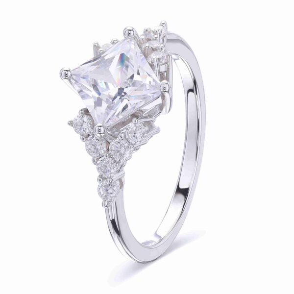Princess Cluster Diamond Ring