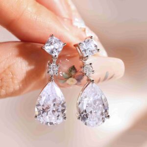 lab diamond hoop earrings