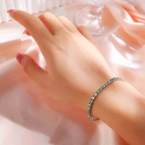 CLB-100-3mm绿莫桑手链08