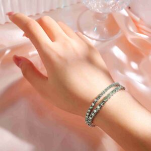 CLB-100-4mm绿莫桑手链13