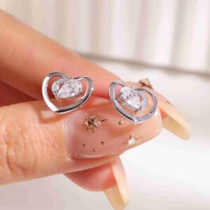 CLE-130-心形梨形耳钉6