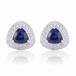 Sapphire Cluster Earrings
