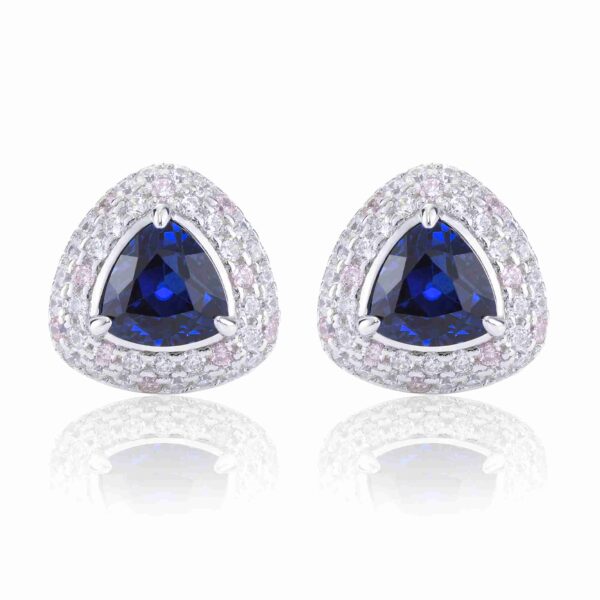 Sapphire Cluster Earrings