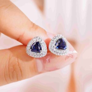 CLE-136-三角蓝宝耳钉5