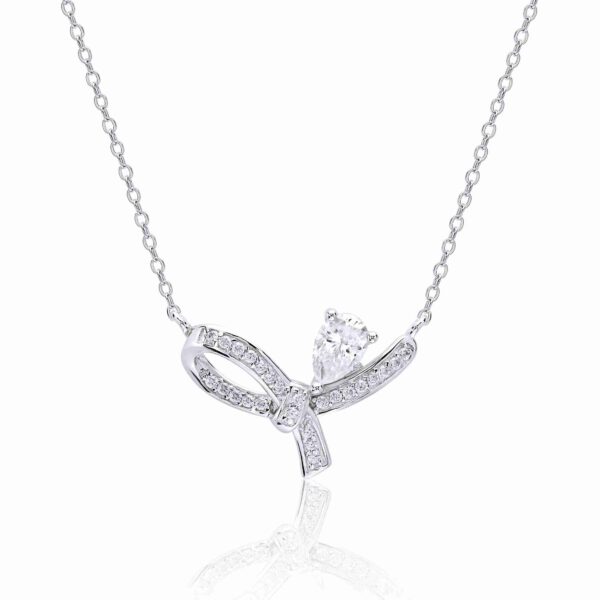 Moissanite Bow Pendant