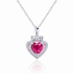 Heart Ruby Necklace