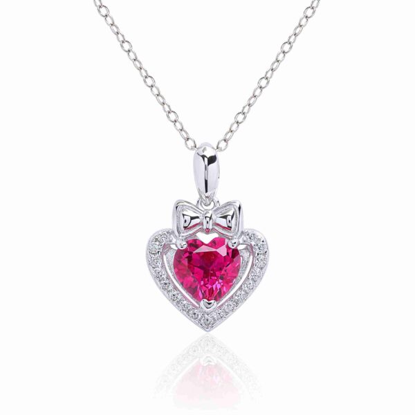 Heart Ruby Necklace