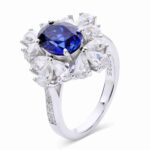 sapphire halo engagement ring