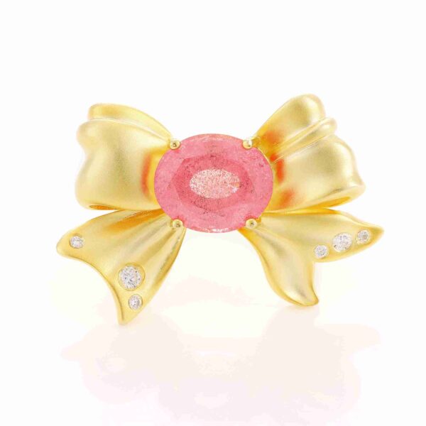 Padparadscha Bow Ring
